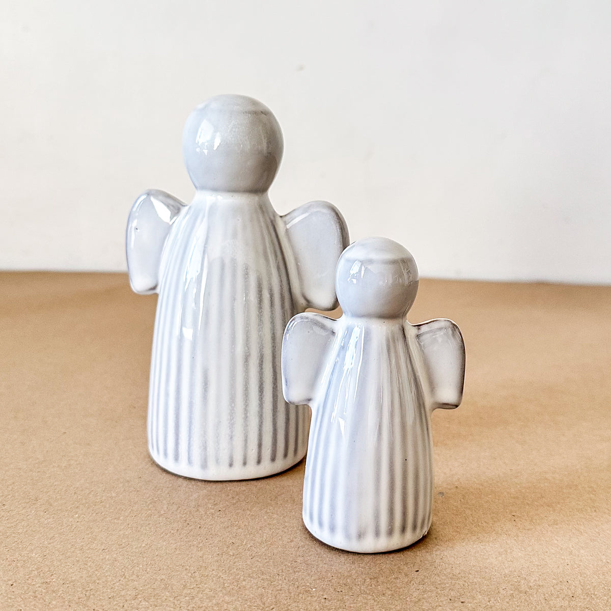 Set 2 Ángeles Cerámica Esmaltada Adorno Frank Home Chile