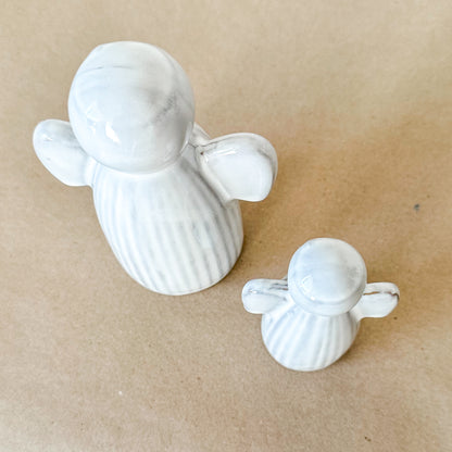 Set 2 Ángeles Cerámica Esmaltada Adorno Frank Home Chile