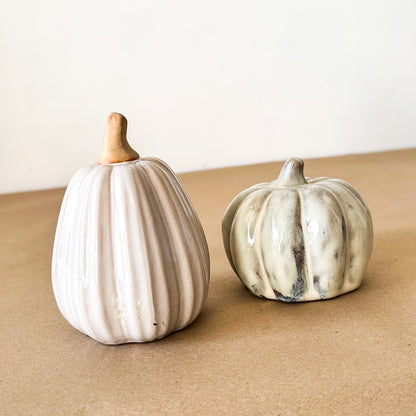 Set 2 Calabazas Cerámica Esmaltada Adorno Frank Home Chile