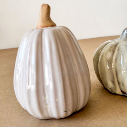Set 2 Calabazas Cerámica Esmaltada Adorno Frank Home Chile