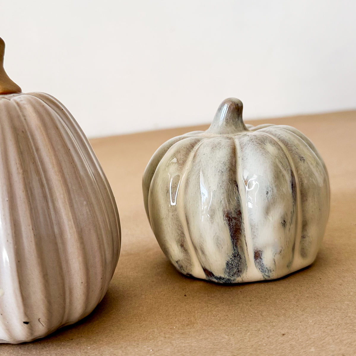 Set 2 Calabazas Cerámica Esmaltada Adorno Frank Home Chile
