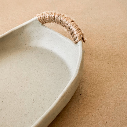 Bandeja Decorativa Cerámica Rústica 20 cm Bandeja Frank Home Chile