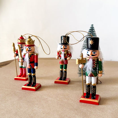 Set 4 Cascanueces Colgantes Navideños 13cm Adorno Frank Home Chile