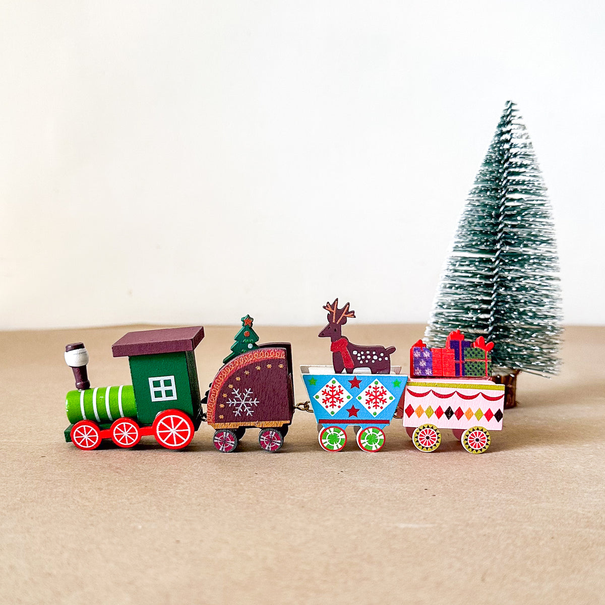 Tren Decorativo de Madera Navideño 20 cm Adorno Frank Home Chile
