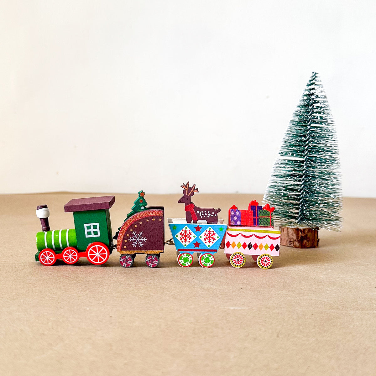 Tren Decorativo de Madera Navideño 20 cm Adorno Frank Home Chile