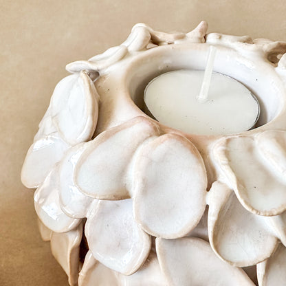 Porta Velas Cerámica Irregular Esmaltada 8 cm Porta Vela Frank Home Chile