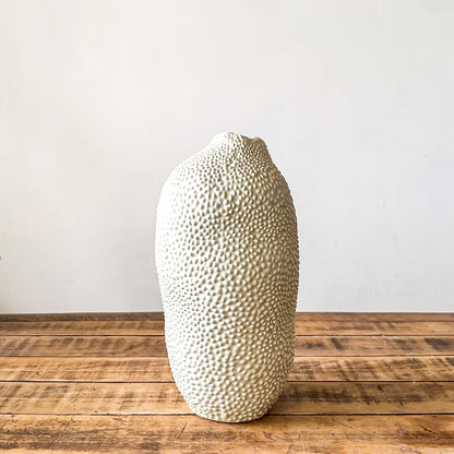 Jarrón Cerámica Irregular Textura 38 cm Florero Frank Home Chile