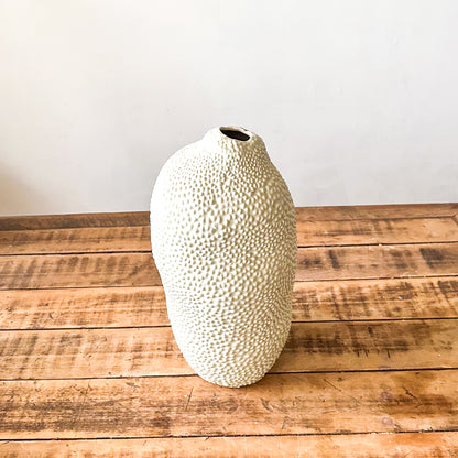 Jarrón Cerámica Irregular Textura 38 cm Florero Frank Home Chile