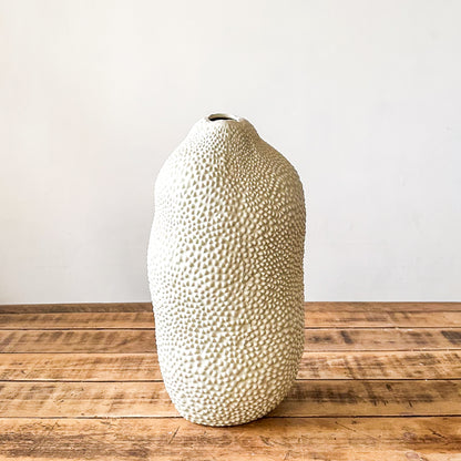 Jarrón Cerámica Irregular Textura 38 cm Florero Frank Home Chile