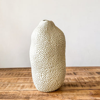 Jarrón Cerámica Irregular Textura 38 cm Florero Frank Home Chile