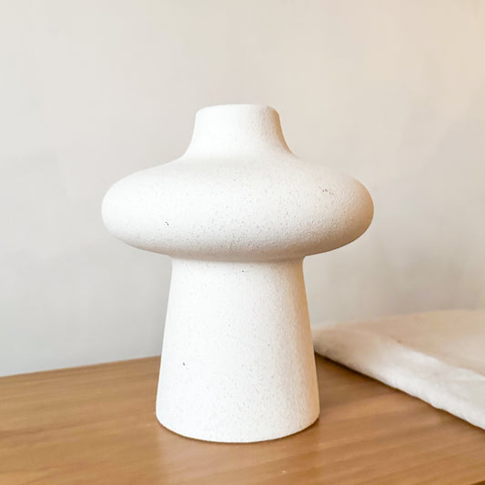 Florero Mushroom Blanco