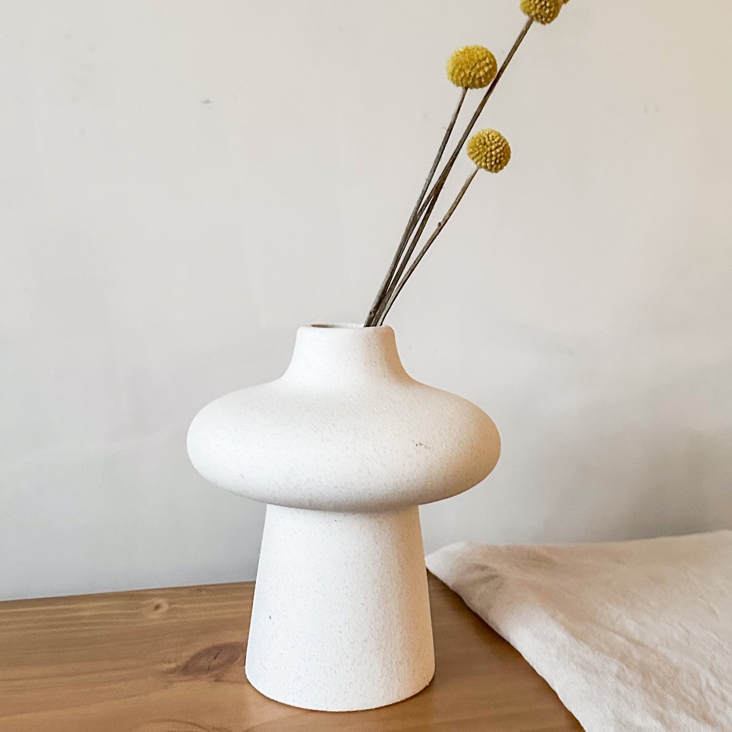 Florero Mushroom Blanco