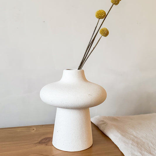 Florero Mushroom Blanco