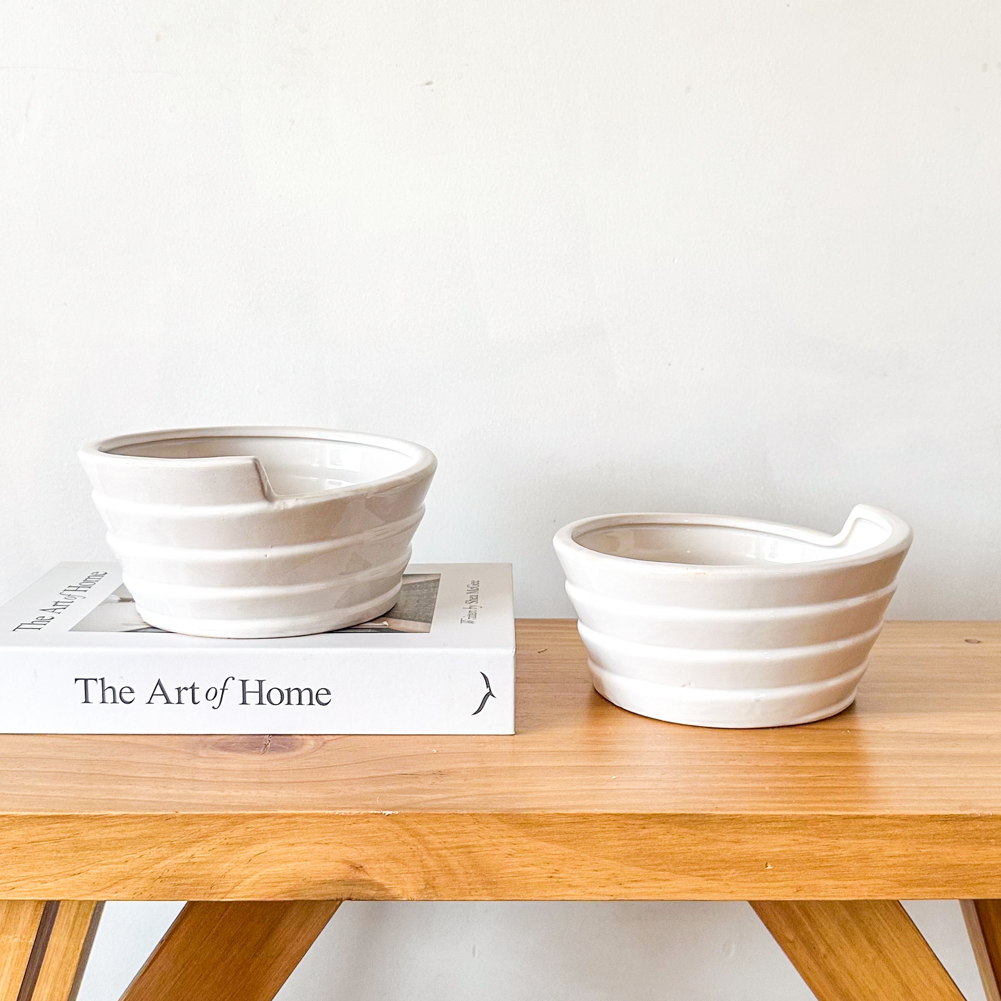 Fuente Decorativa Cerámica Blanca Fuente Frank Home Chile