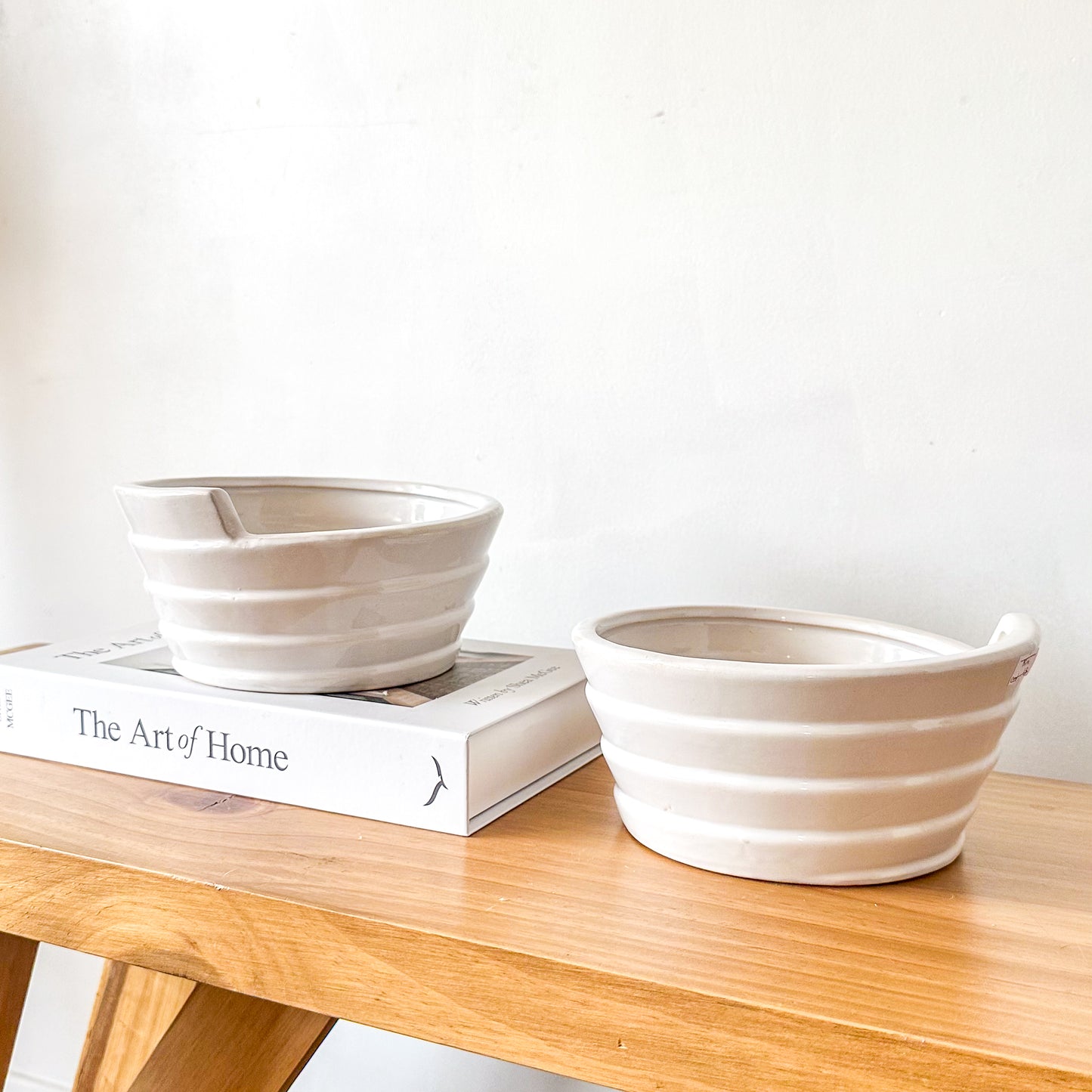 Fuente Decorativa Cerámica Blanca Fuente Frank Home Chile