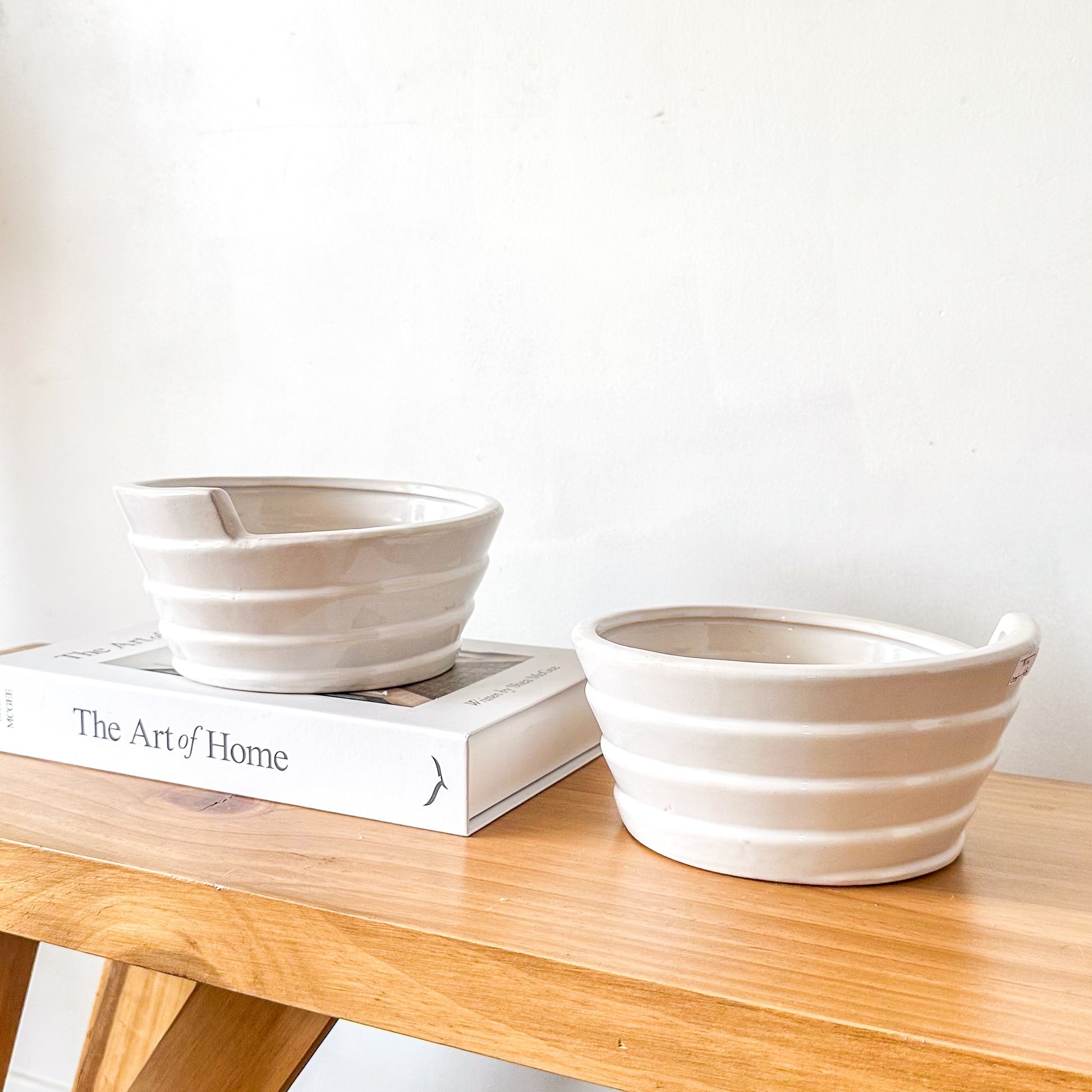 Fuente Decorativa Cerámica Blanca Fuente Frank Home Chile