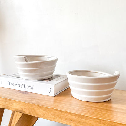 Fuente Decorativa Cerámica Blanca Fuente Frank Home Chile