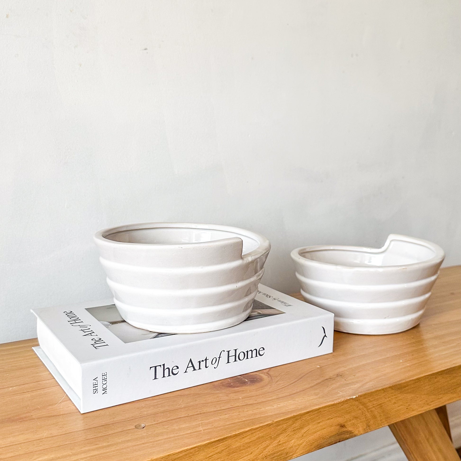 Fuente Decorativa Cerámica Blanca Fuente Frank Home Chile