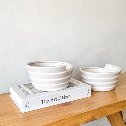 Fuente Decorativa Cerámica Blanca Fuente Frank Home Chile