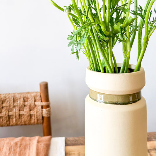 Florero Rústico Amarillo Mantequilla Florero Frank Home Chile