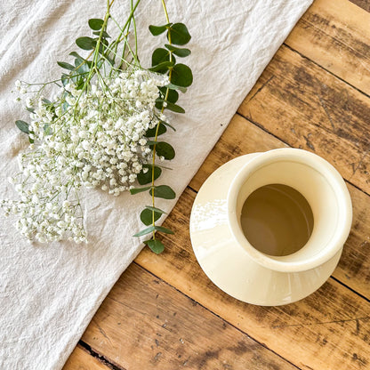 Florero Cerámica Amarillo Mantequilla