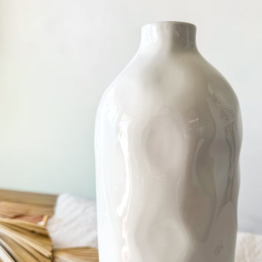 Florero Botella Cerámica Esmaltada Florero Frank Home Chile