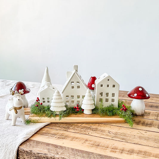 Set 2 Árboles Navidad Cerámica