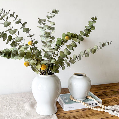 Floreros Anfora cerámica esmaltada blanco Florero Frank Home Chile