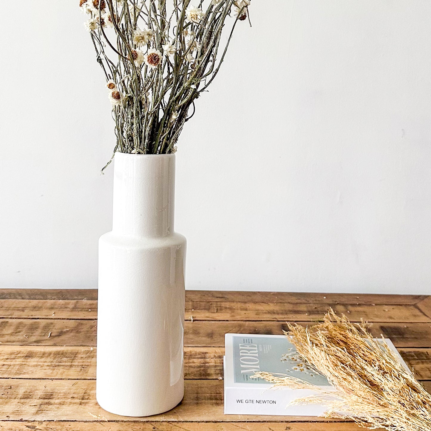 Florero Cerámica Esmaltada Tubo
