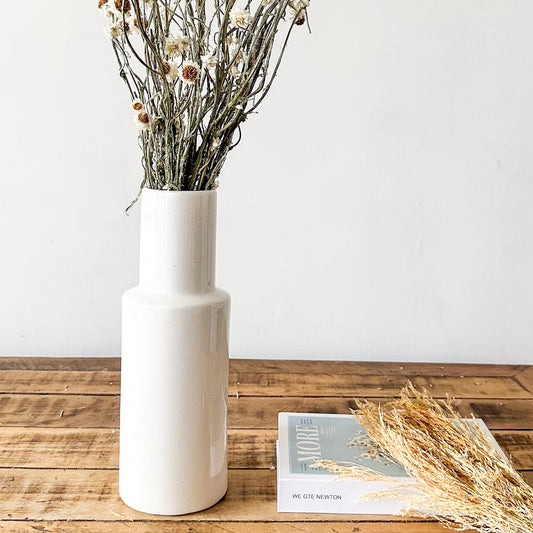 Florero Cerámica Esmaltada Tubo
