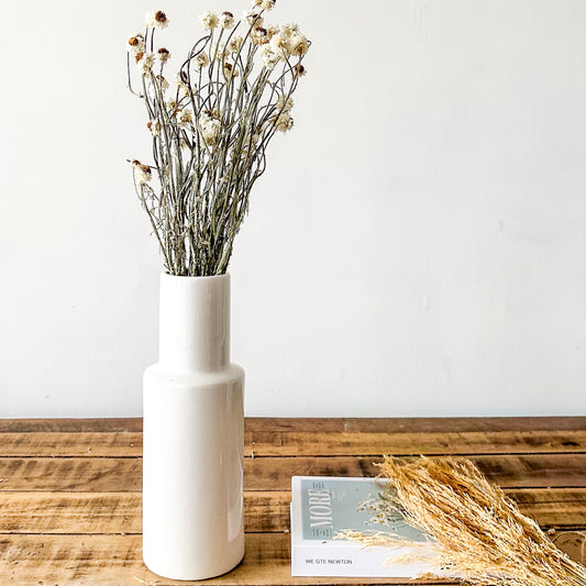 Florero Cerámica Esmaltada Tubo