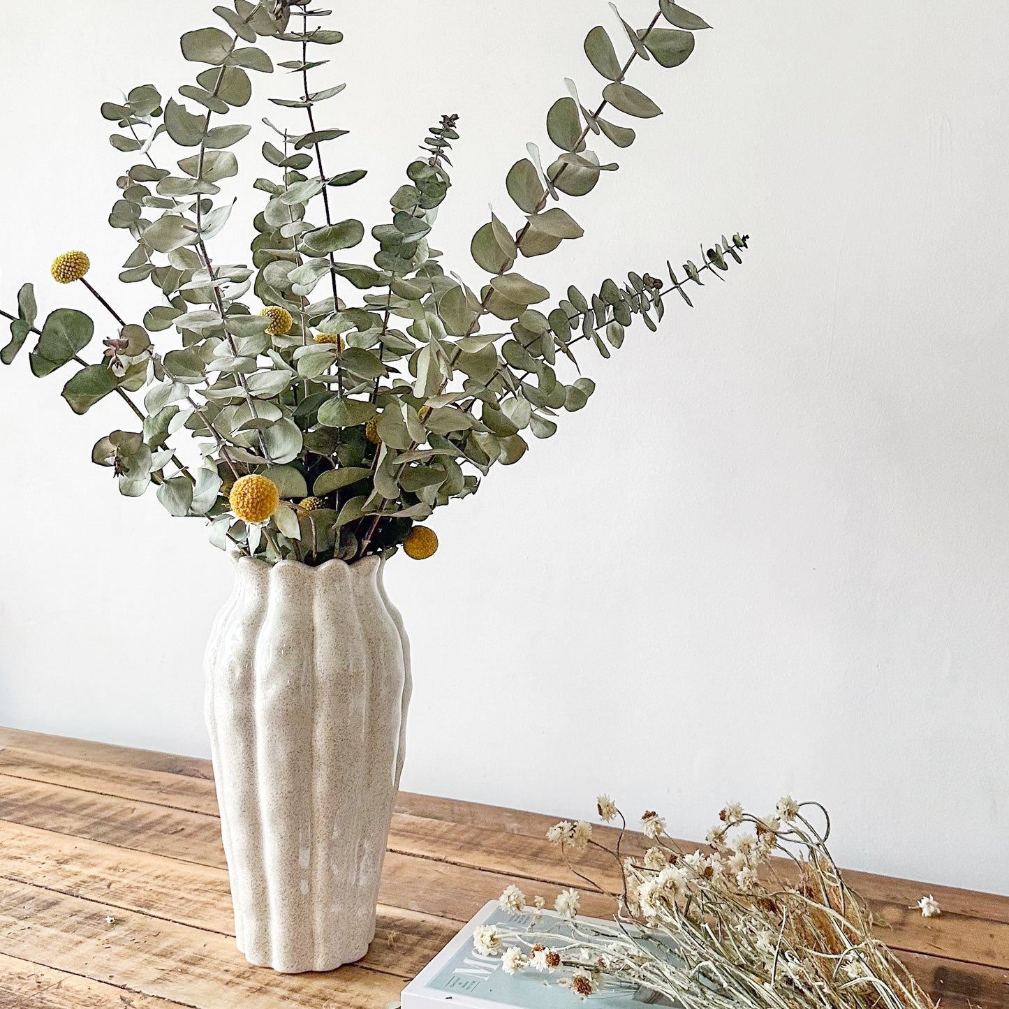Florero Cerámica Ánfora Rústica