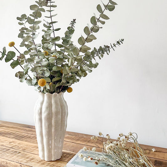 Florero Cerámica Ánfora Rústica
