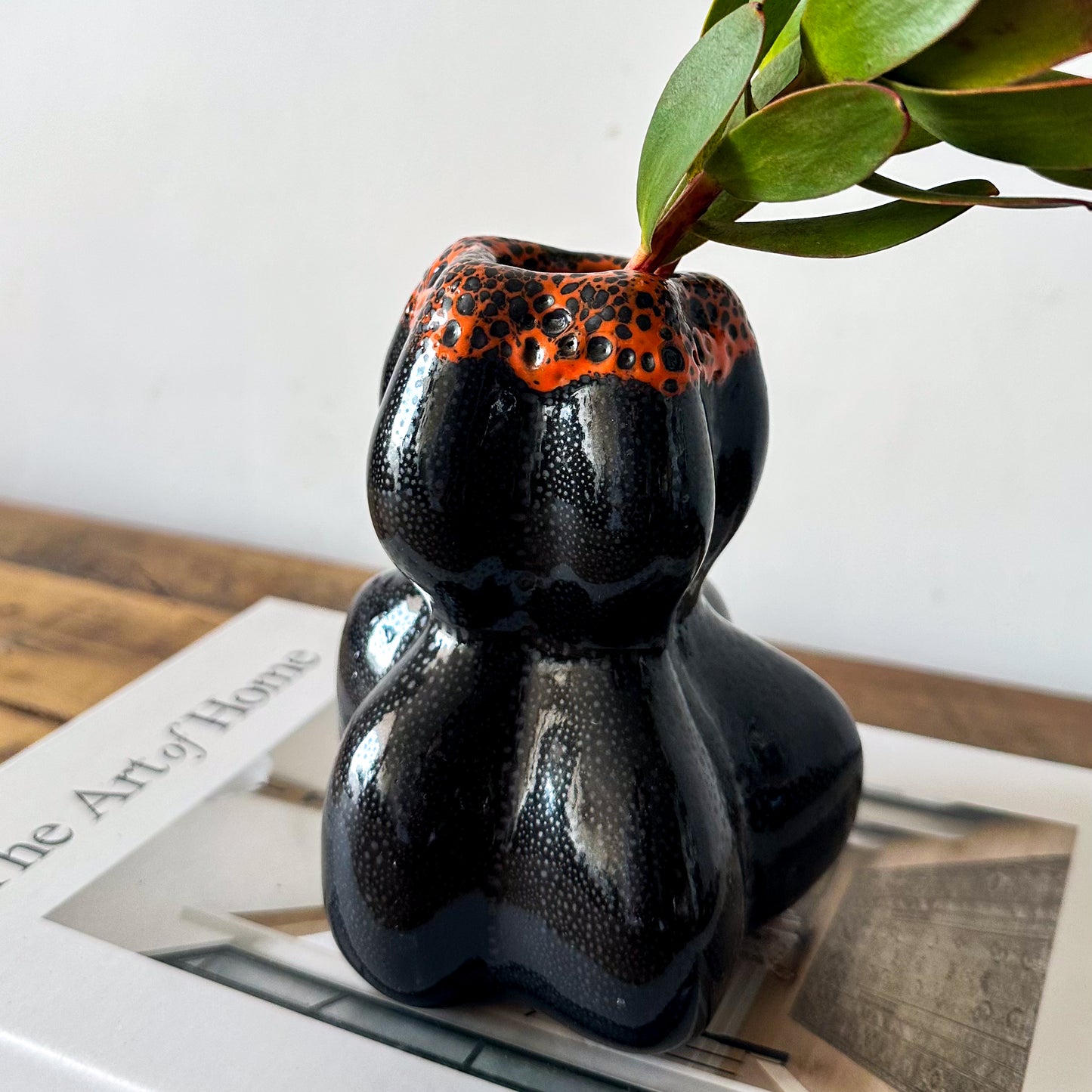 Mini Florero Cerámica Negro