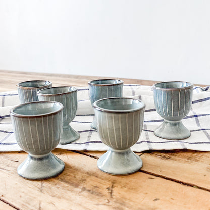 Set 6 Copas Cerámica Destonalizado - Elegantes Fuente Frank Home Chile