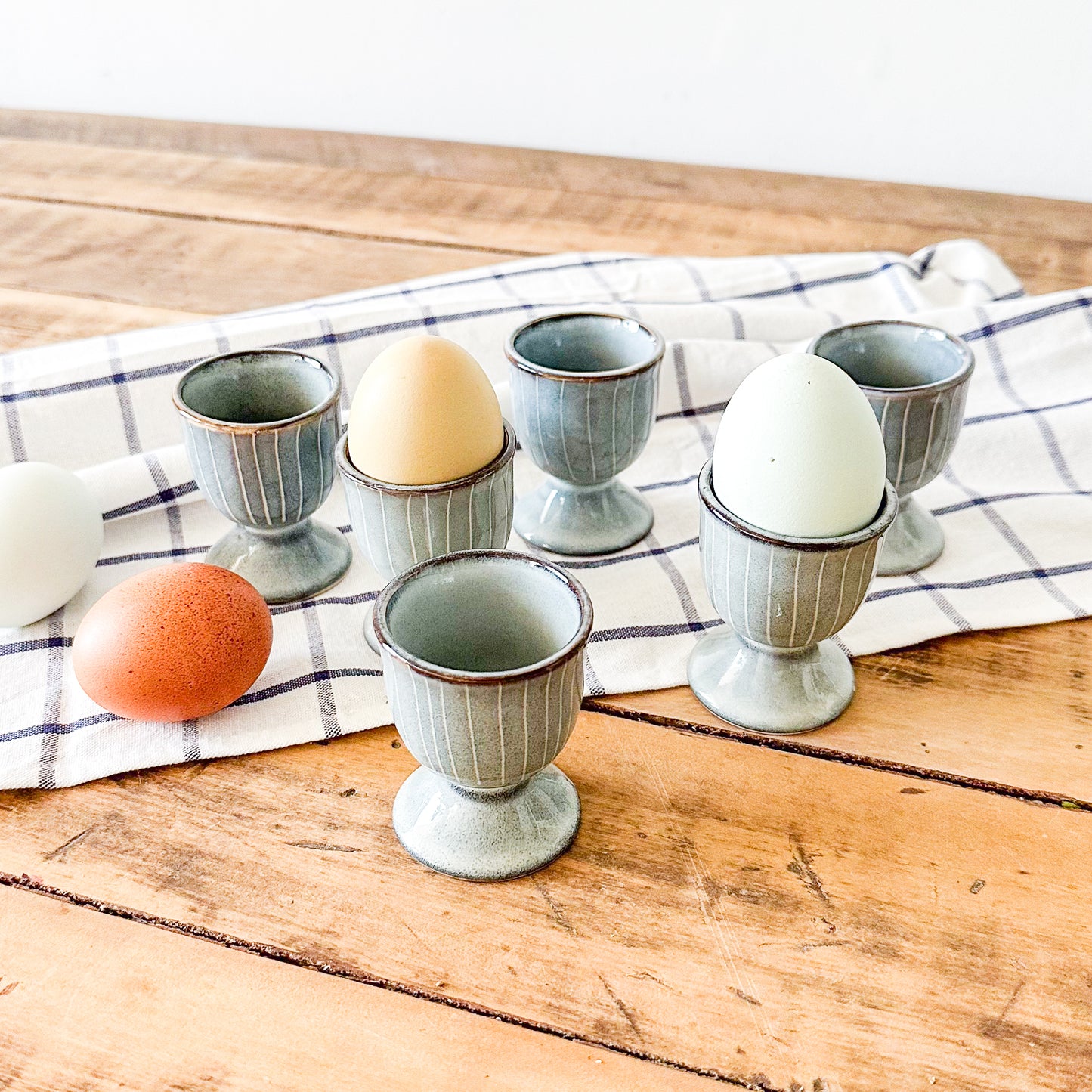 Set 6 Copas Cerámica Destonalizado - Elegantes Fuente Frank Home Chile