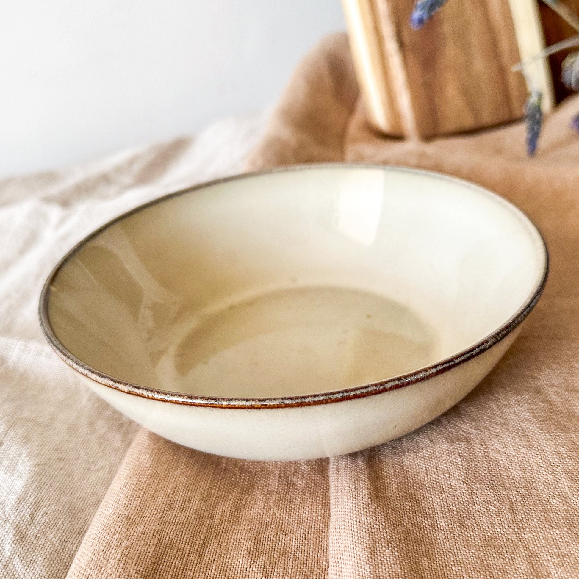 Bowl Cerámica Beige Bowl Frank Home Chile