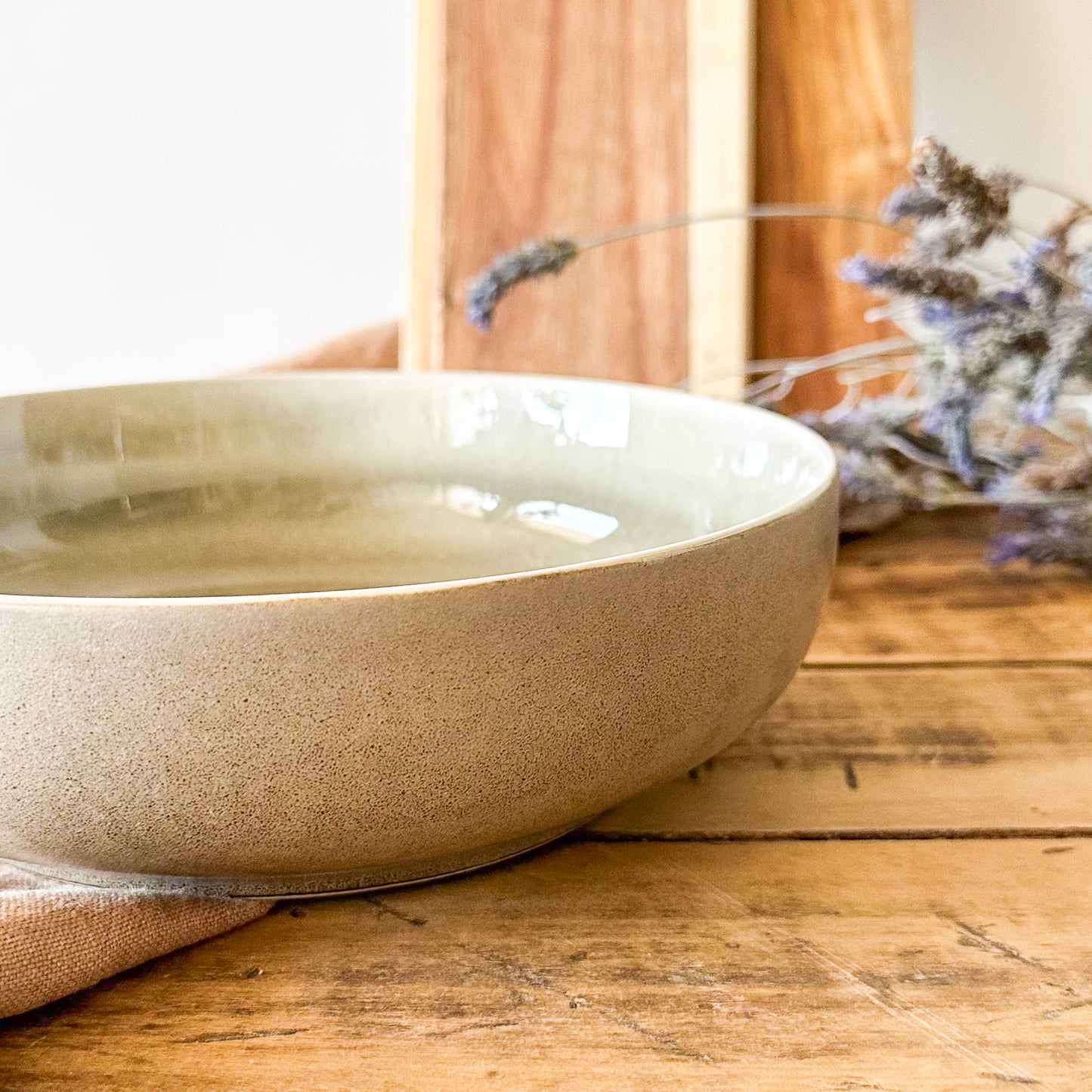 Fuente Cerámica Verde Destonalizada Grande 27 cm Bowl Ensaladera Frank Home Chile