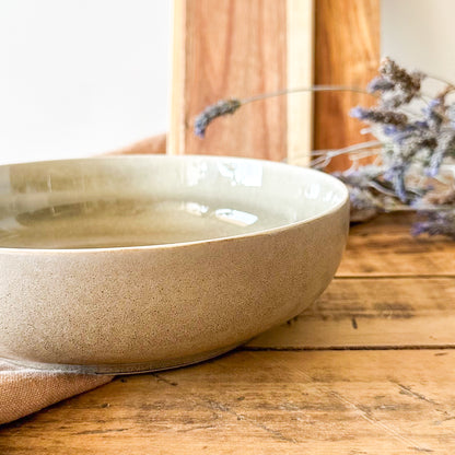 Fuente Cerámica Verde Destonalizada Grande 27 cm Bowl Ensaladera Frank Home Chile