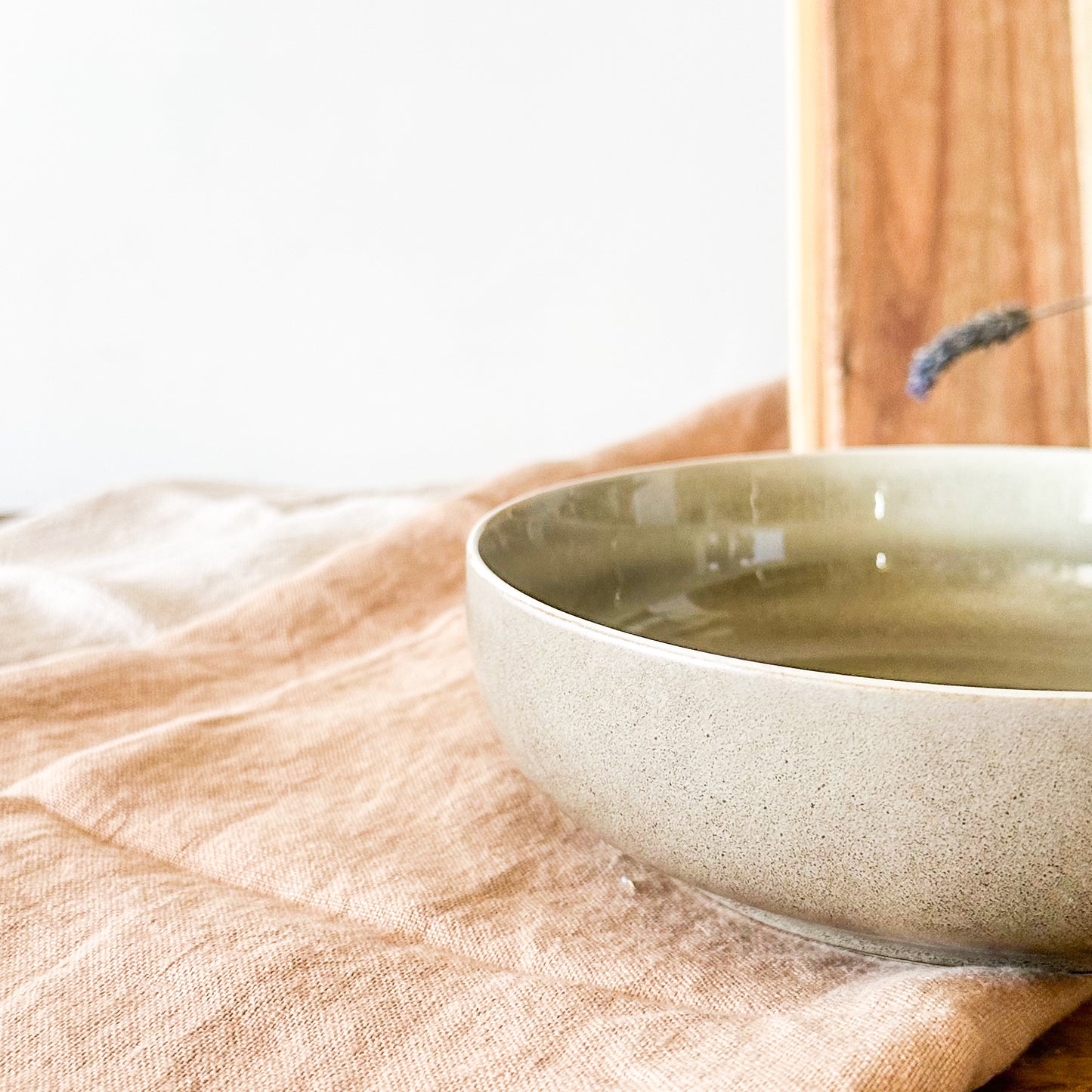 Fuente Cerámica Verde Destonalizada Bowl Ensaladera Frank Home Chile