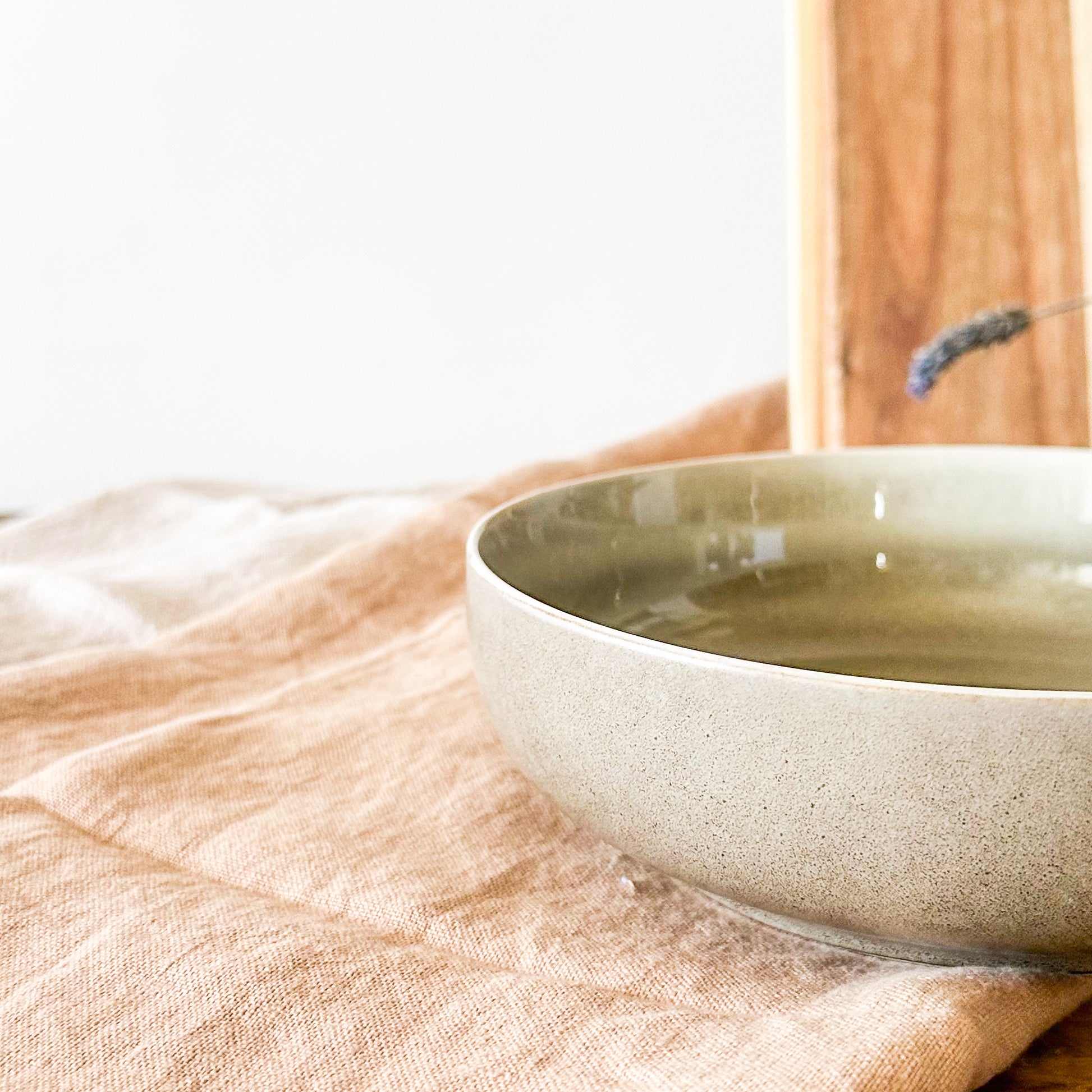 Fuente Cerámica Verde Destonalizada Bowl Ensaladera Frank Home Chile