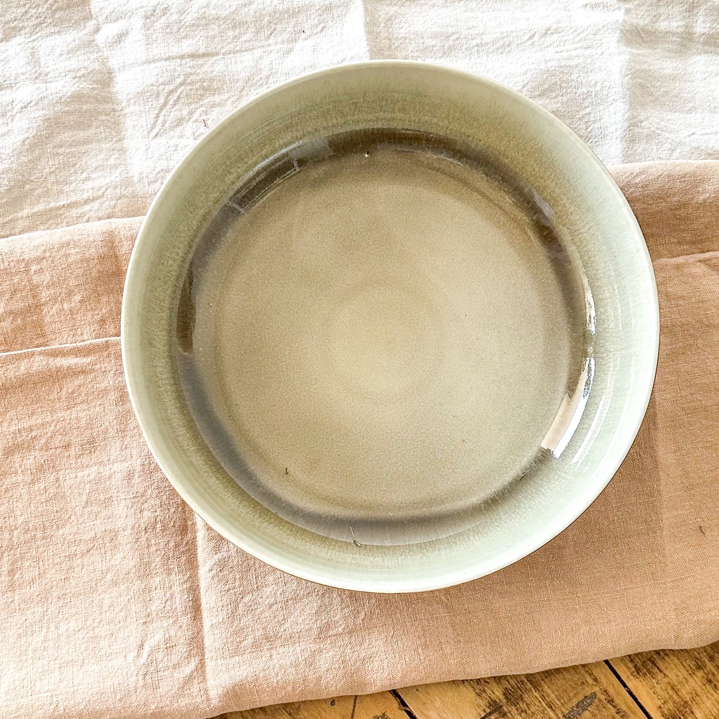 Fuente Cerámica Verde Destonalizada Bowl Ensaladera Frank Home Chile