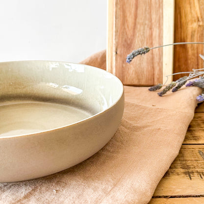 Fuente Cerámica Verde Destonalizada Bowl Ensaladera Frank Home Chile