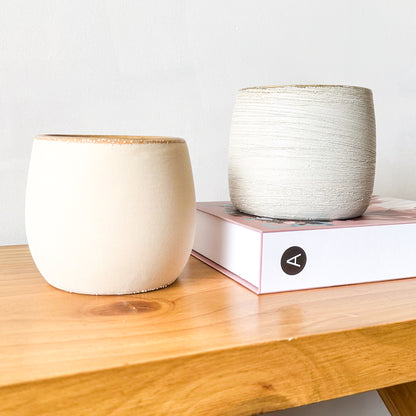 Set 4 Pots Cerámica Rústica 11cm - Porta Maceteros Elegantes Porta Macetero Frank Home Chile