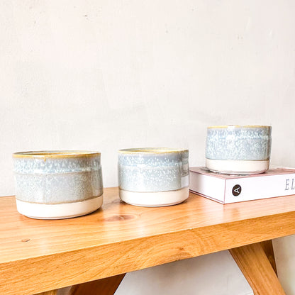 Pots Cerámica Esmaltada 12cm - Multiuso Elegante Vintage Porta Macetero Frank Home Chile