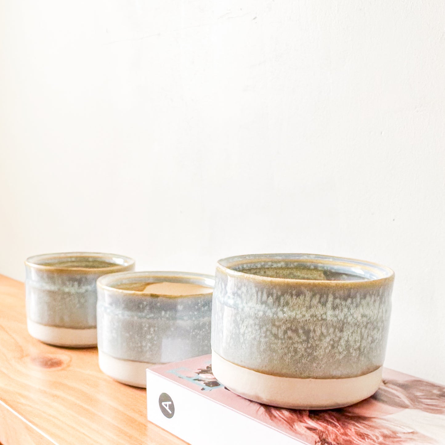 Pots Cerámica Esmaltada 12cm - Multiuso Elegante Vintage Porta Macetero Frank Home Chile