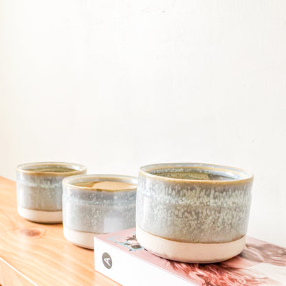 Pots Cerámica Esmaltada 12cm - Multiuso Elegante Vintage Porta Macetero Frank Home Chile