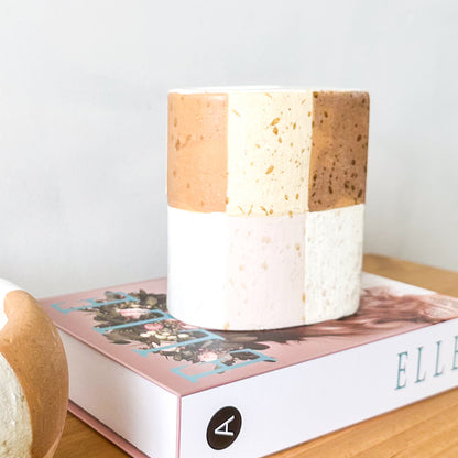 Porta Vela Cerámica Pintada a Mano 12.5cm - Diseño Artesanal Porta Vela Frank Home Chile