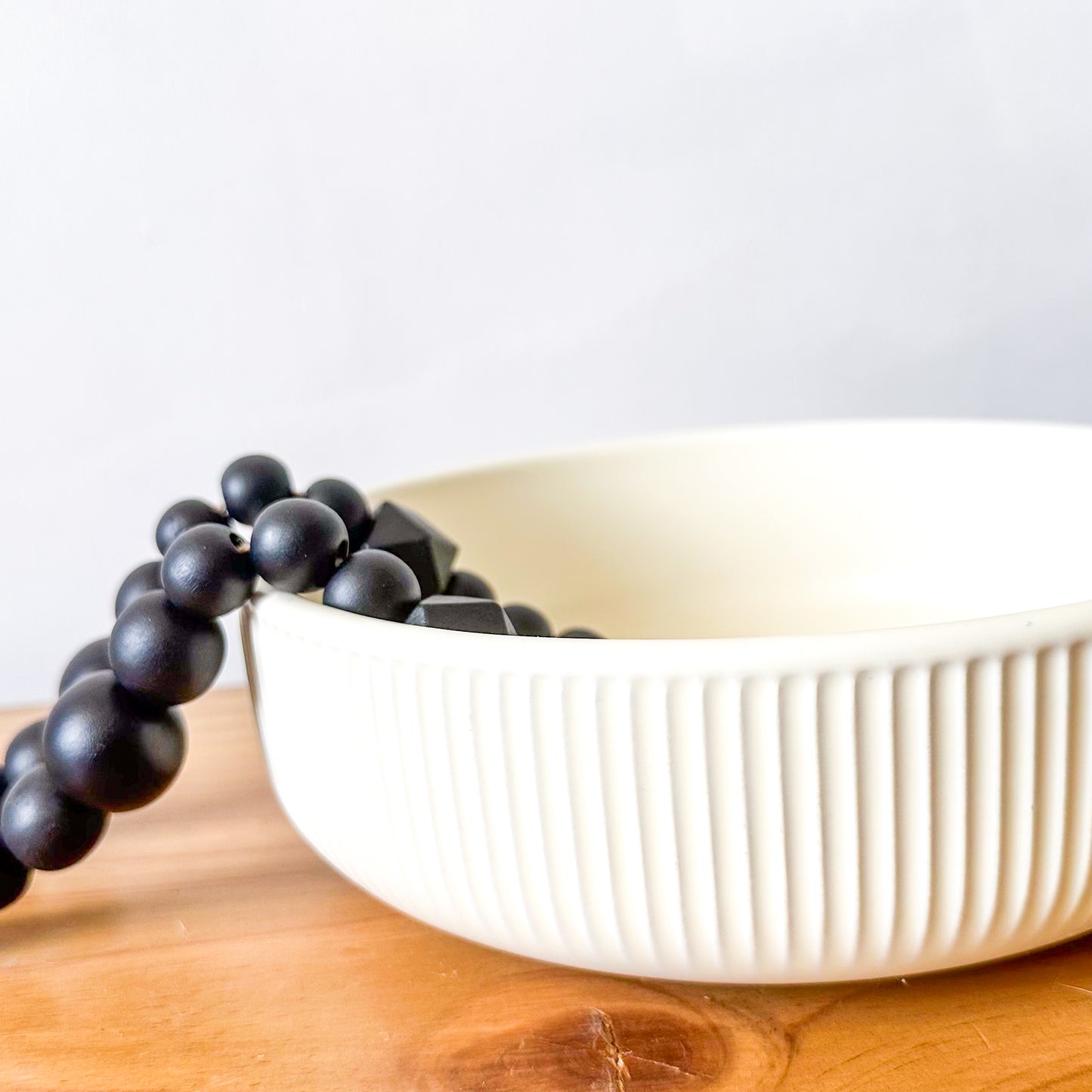 Fuente Cerámica Blanca acanalada Fuente Frank Home Chile