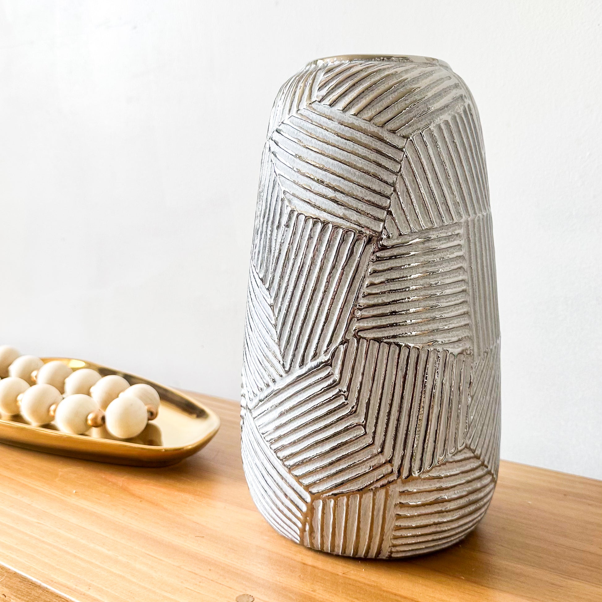 Florero Metálico Envejecido Florero Frank Home Chile